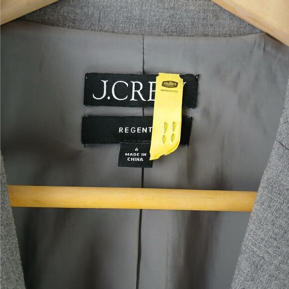 J.Crew SZ 6 2 PC Regent Blazer & Matching SZ 6 Cameron High Rise Pants In Gray - Picture 8 of 8